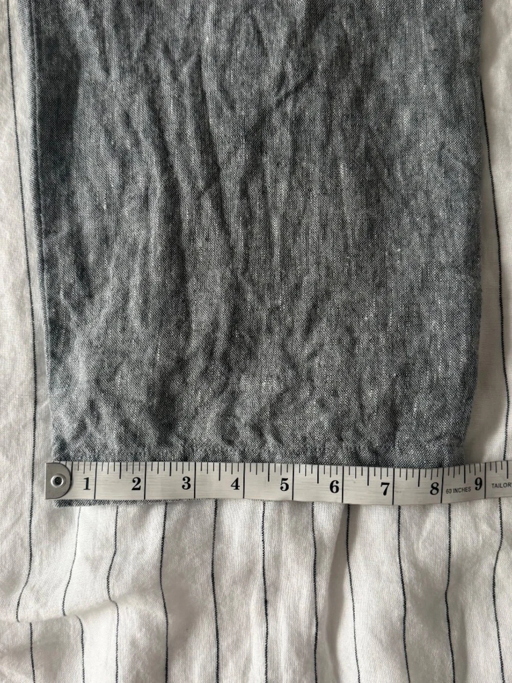 J Crew Grey 100% Linen Trousers Mens 34x30